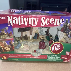 GEMMY Industries Christmas - Talking Narrated Light Up Nativity Scene***NEW*** - Picture 1 of 14