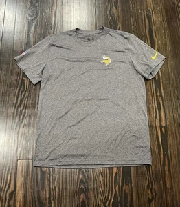 Nike Dri Fit Minnesota Vikings T Shirt Men’s Large Gray Polyester - Picture 1 of 4
