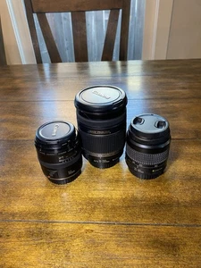 3 Canon Camera Lens Bundle See Description for Details and Condition - Picture 1 of 11