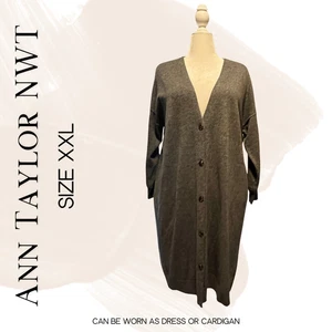 Ann Taylor Pulloverkleid/Cardigan mit Knopfleiste Größe XXL - neu mit Etikett ursprünglich 98 $ - Bild 1 von 2