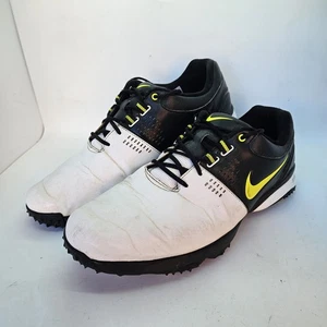 Nike Air Rival III Golfschuhe UK 8,5 weiß schwarz Leder Schnürschuhe weiche Spikes  - Bild 1 von 14