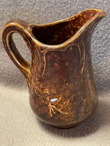 Bennington Rockingham Yellow Ware Pottery Creamer Small Milk Pitcher 5.25" Tall - Picture 1 of 20