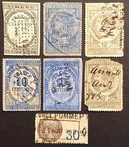 France Stamps Vintage Fiscal Revenues Timbres de Dimension (some with faults) - Picture 1 of 2