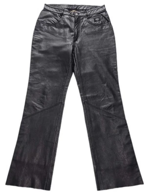 Harley Davidson Highland Black Leather Riding Pants Women's Size 36/8 - Image 1 of 4