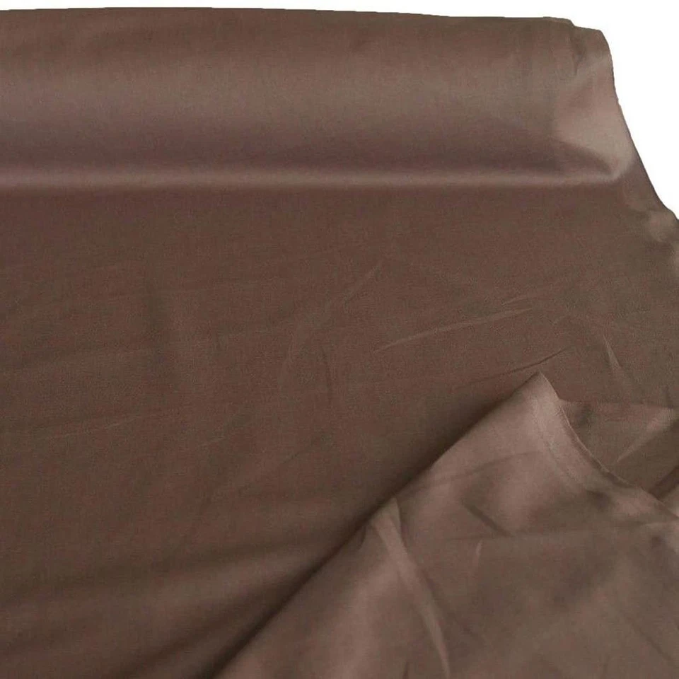 4m braun Baumwollstoff Popeline Stoff für Kleid Kissen Vorhang Gardine Meterware - Bild 1 von 1