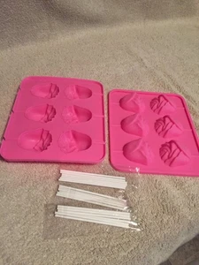 Rose Shaped Silicone Candy Mold Set of 2 - NIP - Picture 1 of 1