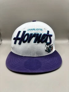 Charlotte Hornets Hat Cap SnapBack White Purple New Era 9fifty NBA - Picture 1 of 9