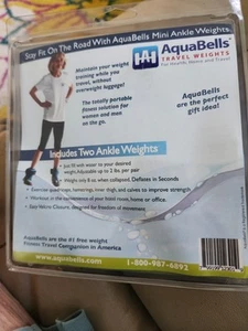 AquaBells Ankle Weight  WaterTherapy Inflatable Travel Adjustable 2 lbs Each - Picture 1 of 2