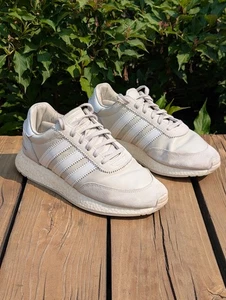 8.5 Adidas Originals I-5923 Iniki Leather Boost Shoes Raw White BD7799 - Picture 1 of 10