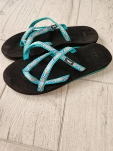 Teva Olowahu 6804B Sandals Flip Flops Teal Women’s Sz 11 EU 42 Comfort - Picture 1 of 9