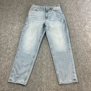 Hugo Boss Womens Mom Jeans Tapered Barrel 30 26 UK 12 High Waist Light Blue Ruth - Picture 1 of 13