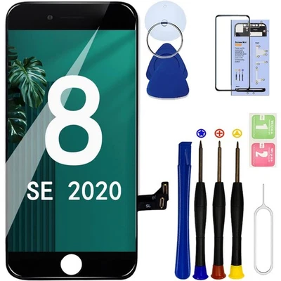 Screen Replacement for iPhone 8/ SE 2020 2nd, A2275, A2298, A2296(Black, 8G) - Image 1 of 4