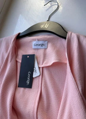 Ladies Pink Longline Open Jacket Size 10 - Image 1 of 4