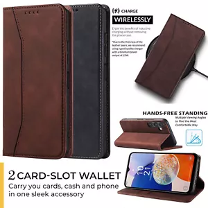 Custodia tascabile magnetica per Samsung Galaxy A15 5G portafoglio custodia telefono in pelle - Foto 1 di 27