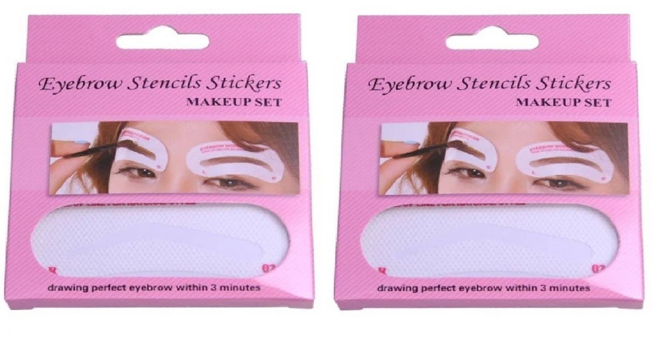 Plantillas para cejas reutilizables moldes de plástico de alta calidad (6 modelos) (paquete de 2) Foto 1 de 1