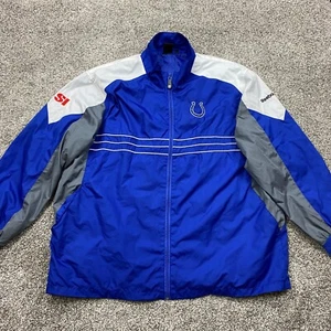 Indianapolis Colts jacket mens 2XL Reebok vintage Windbreaker nfl full zip - Picture 1 of 14