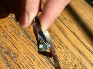 sterling silver and blue tourmaline cuff - Picture 1 of 8
