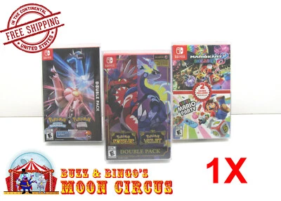 1x CAJA/FUNDA PROTECTORA TRANSPARENTE PARA ALGUNOS JUEGOS NINTENDO SWITCH DOBLE PACK Foto 1 de 4