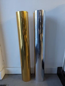 VINILO CROMADO DORADO Y PLATEADO - APROX 6M TOTAL - Imagen 1 de 1