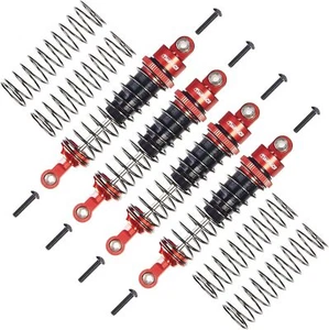 80mm Aluminum Oil Shocks for Tamiya CC01/Axial SCX10/TRX4 Crawler - Red - Picture 1 of 6