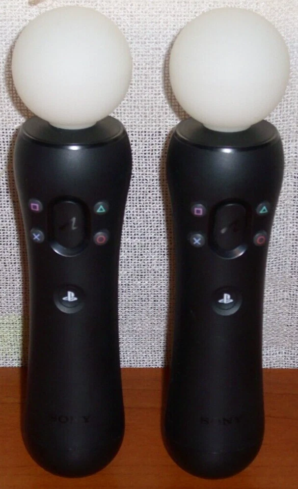 X2 Mandos Sony PlayStation PS Move Controllers Twin Pack, CECH-ZCM2E, PS4 PS VR - Immagine 1 di 1