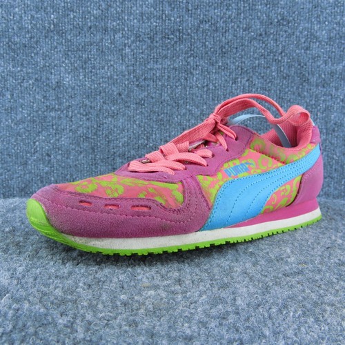 Scarpe sneakers PUMA giovani ragazze rosa sintetiche stringate taglia 5 5 media