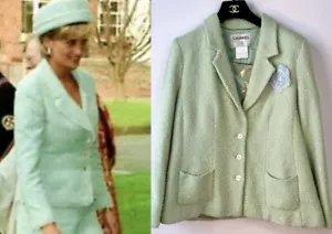 Chanel Vintage 2003 Tweed Lady Di Barbie Jacket 42 44 46 8 10 12 14 Coat Top M L - Picture 1 of 24