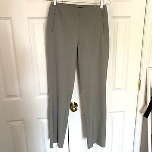 Pantalones Tahari Gris Frente Plano Pantalones Pierna Ajustada Talla 4 - Imagen 1 de 12