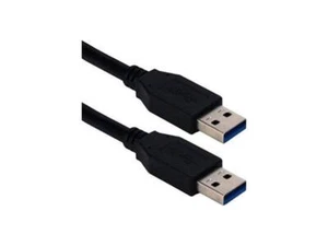 QVS 6ft USB 3.0/3.1 Type A Male To Male 5Gbps Black Cable - Picture 1 of 1