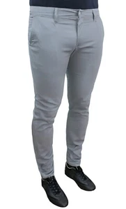 Pantaloni uomo C. Battistini Jeans grigio chiaro slim fit estivi 100% made Italy - Foto 1 di 3