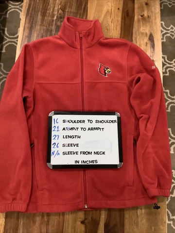 Columbia Louisville Cardinals Fleece Jacket Men's Small Cover