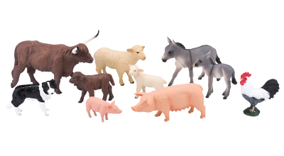 Mojo FARM ANIMALS STARTER SET 10pc toy countryside figures models pets NEW - Image 1 of 4