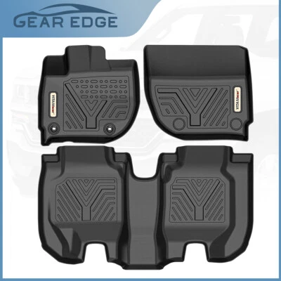 Floor Mats for 2016-2022 Honda HR-V 1st + 2nd Row All Weather TPE Rubber Liners Foto 1 de 4