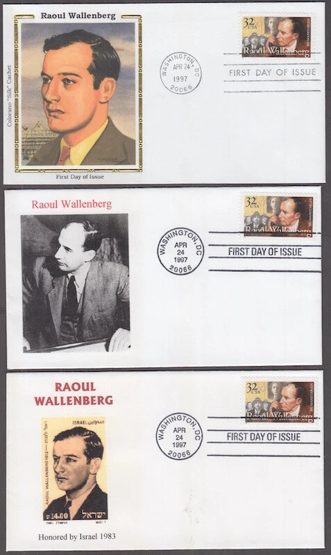 USA # 3135 FDC SET of 3 DIFF - HONOURING RAOUL WALLENBERG - Image 1 of 1
