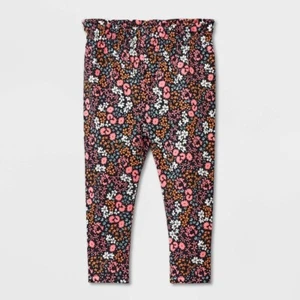 π Cat & Jack FLORAL KNIT LEGGINGS Baby Girl Ruffle * 3-6 Month NEW - Picture 1 of 1