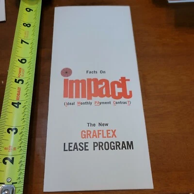 IMPACT GRAFLEX LEASE PROGRAM BROCHURE ADVERTISMENT 2 - Image 1 of 2