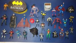 lot figurines Batman Spiderman Superman comics Marvel jeu société poupée Mego