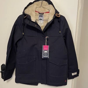 Joules Coast Cosy Waterproof Warm Jacket Coat Navy Size 6 BNWT - Picture 1 of 11