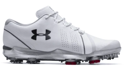 ¡NUEVO! Zapatos de golf Under Armour [12] medianos para hombre "UA" Spieth 3 picos - blancos/grises Foto 1 de 2