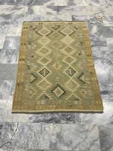 Alfombra Kilim Azteca 120x171 cm Afgana Vintage Lana Multicolor Sala de Estar - Imagen 1 de 3