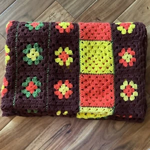 Schönes handgefertigtes Granny Square Afghan MCM 58 x 42 - Bild 1 von 6