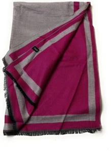 Hot & Dusky Pink 2-Tone 100% Cashmere Scarf Unisex - Picture 1 of 1