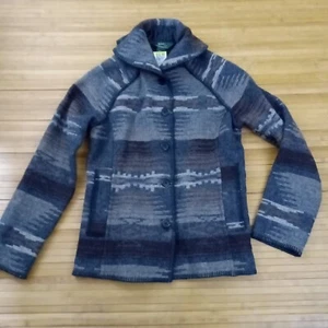 Rare Woolrich Womans Shawl Collar Wool Button Jacket Size XS Aztec Southwestern - Picture 1 of 7