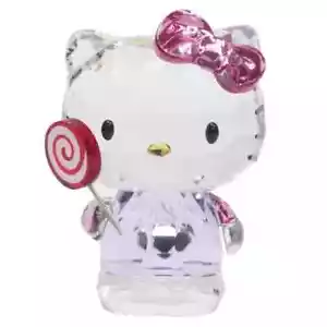 Swarovski Hello Kitty Lollipop Candy Figure Ornament Interior from japan - Picture 1 of 8