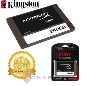 SSD KINGSTON HyperX Fury 240GB SATA-6Gb SHFS37A/240G GAMING 2.5" SATA3 NERO/GR.. - Foto 1 di 1