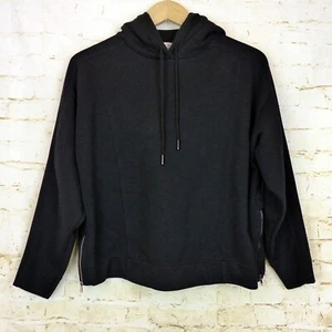 Sudadera con Capucha Reiss Arden Para Mujer M Negra Corta Jersey Acanalado Cremallera Relajada Ropa de Salón Rock - Imagen 1 de 14