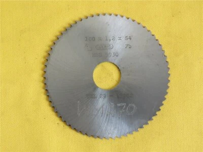 WMW WERKÖ DDR Metall Kreissägeblatt Werkö HSS - 100 x 1,2 x 64 - Aufn. Ø 22 Scheibenfräser
