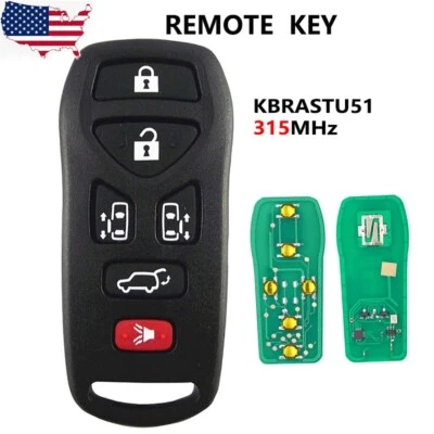 for Nissan Quest 2004 2005 2006 2007 2008 2009 Remote Key Fob FCC ID: KBRASTU51 - Изображение 1 из 4