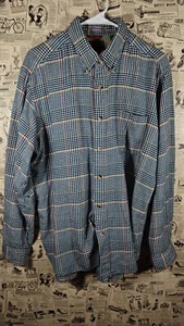 Boston Traders Men's Tattersall Flannel Shacket Long Sleeve Shirt Sz Large - Picture 1 of 6