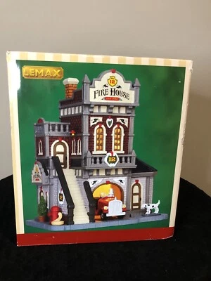 Lemax Fire House No. 12 Christmas Village Building Lighted House - Image 1 of 4